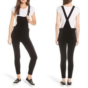 Blank NYC | Black Velvet Overalls